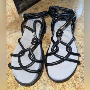 MaxMara Sport Black Strappy Sandals